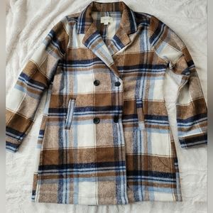 EUC Plaid Lapel Shacket